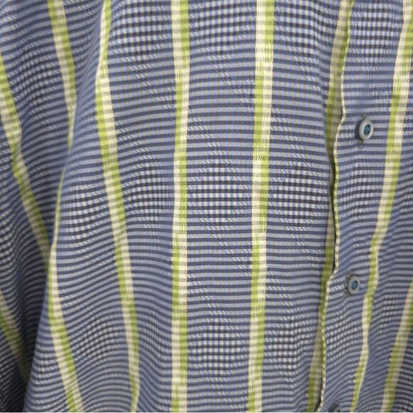 Robert Graham Button Up Shirt Long Sleeve Flip Cuff Silk Blend Large (flawed) - Picture 3 of 15